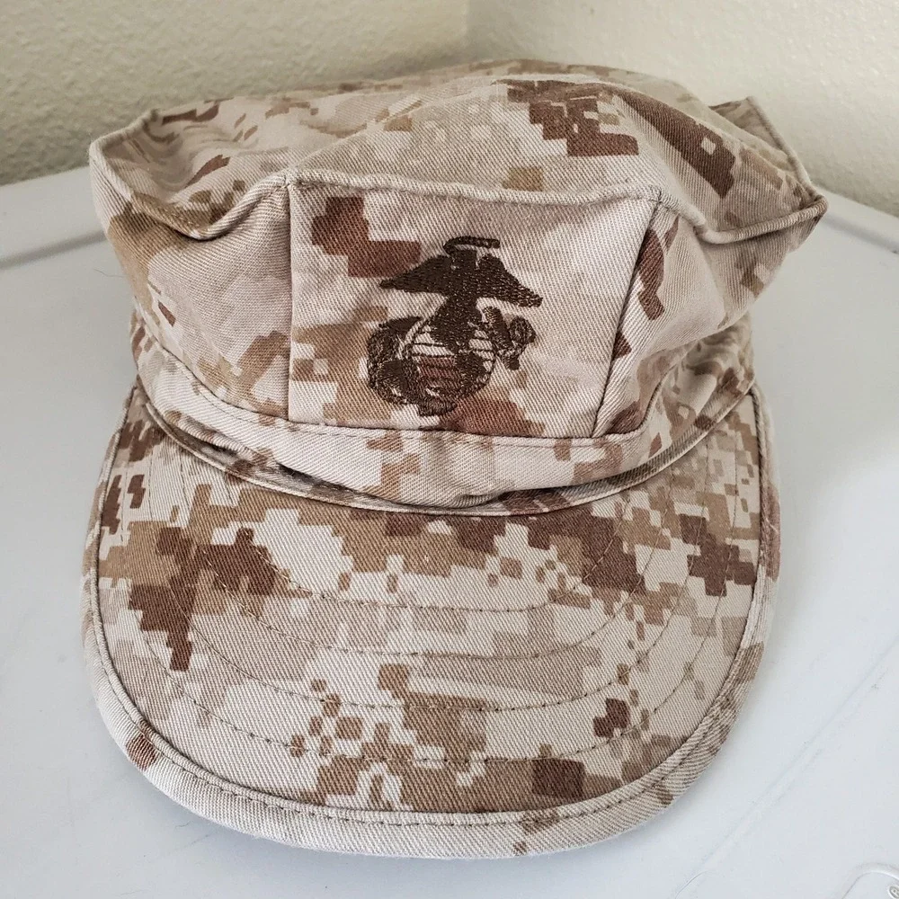 USMC MARPAT Desert Garrison Cover Sekri Industries Digital Camo Utility Cap Sz S